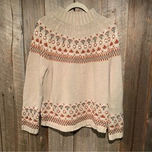 Vintage Knit Mock Neck Sweater